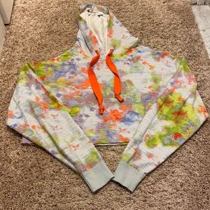 Free People tie dye crop hoodie